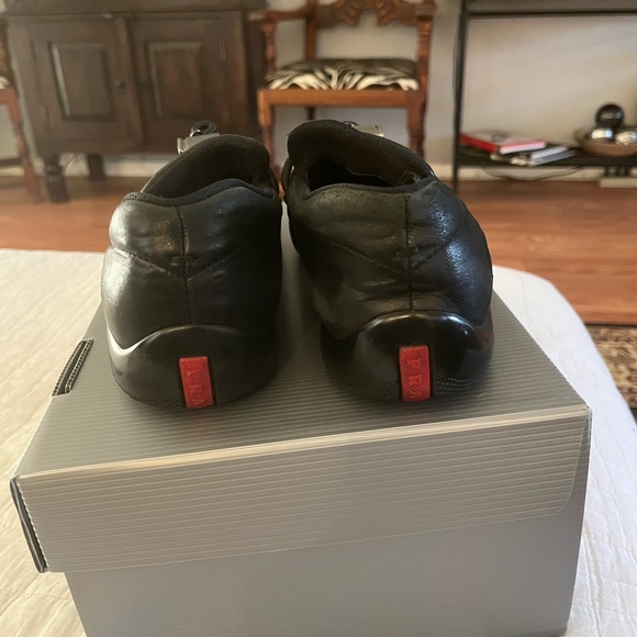 Prada Black Leather Toggle Loafers - Picture 12 of 14